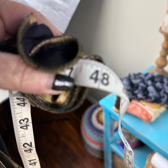 Tammy Child Scarf Silk and Organza Cornflower Black & Gold - Picture 6 of 7